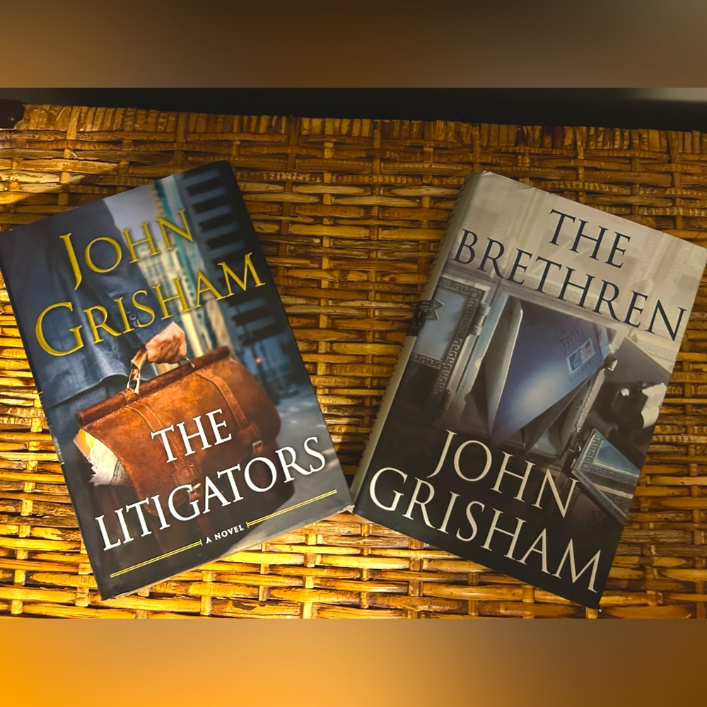 John Grisham Novels - 2 hardcover books The Litigators and The Brethren